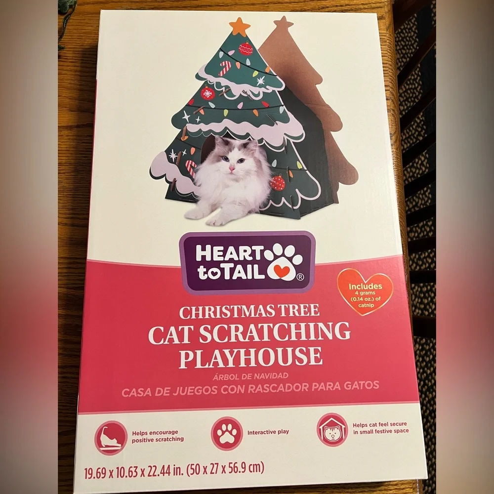 Cat scratching Playhouse Christmas Tree